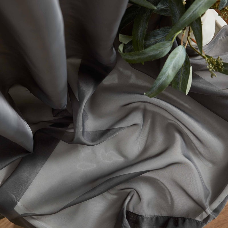 HLC.ME Charcoal Grey Sheer Voile Window Treatment Rod Pocket Curtain Panels for Bedroom, Kitchen, and Living Room (54 x 72 inches Long, Set of 2) - Image 5